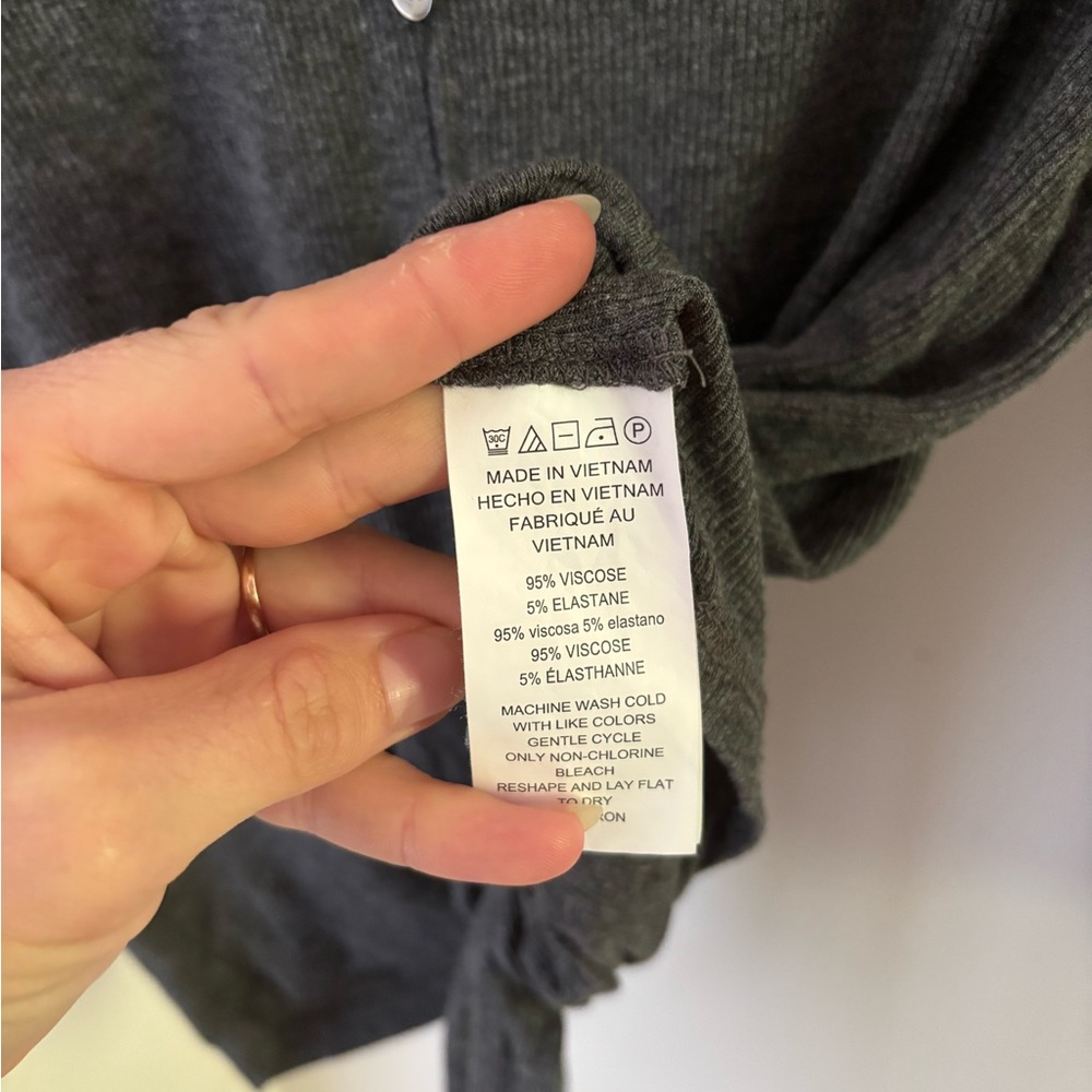 Michael Kors Charcoal Button-Down Women's Shirt - Picture 5 of 5